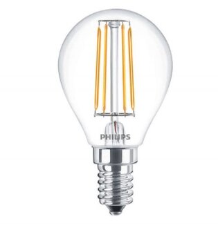 Philips Classic LEDluster E14 Kogel Filament Helder 4W 470lm - 827 Zeer Warm Wit | Vervangt 40W