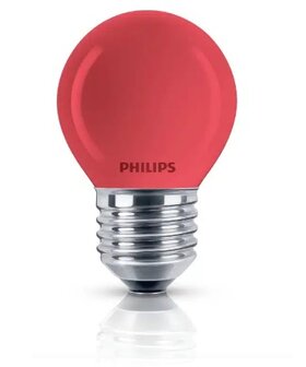 Philips Kogel lamp rood 15W E27  8711500177438