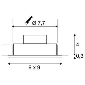 SLV 113881 New Tria DL Square set wit LED 4024163144360