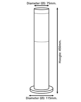 Eglo Helsinki 93329 tuinverlichting 45cm 9002759933296