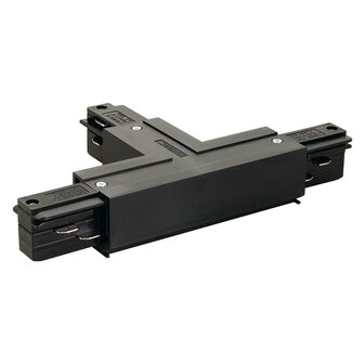 SLV 145640 T-verbinding zwart aarde rechts EUTRAC 3-fase spanningsrail 4024163122603