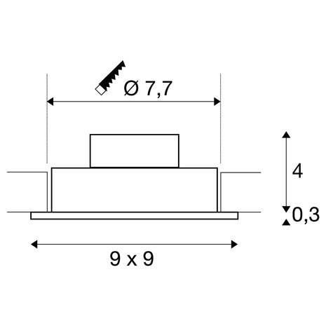 SLV 113881 New Tria DL Square set wit LED 4024163144360