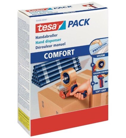 Taperoller verpakkingstape dispenser Tesa 6400 Comfort 4042448913869