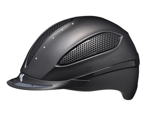 Paardrijhelm Paso M black matt chrystal 52cm - 58cm 4036638090843