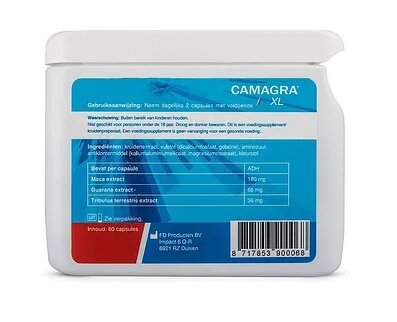 Camagra XL 60 capsules Voedingssupplement - Kruidenpreparaat