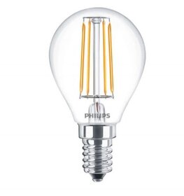 Philips Classic LEDluster E14 Kogel Filament Helder 4W 470lm - 827 Zeer Warm Wit | Vervangt 40W