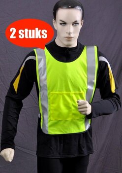 Safeways EN471 Kl1 HiViz Veiligheidshesje - Reflectie - 2 stuks 8717438545066
