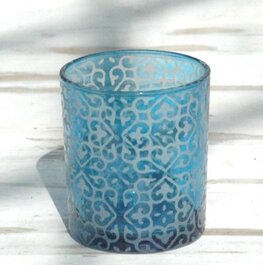 Waxinelichthouder theelichthouder Windy Hill June blauw