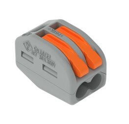 Wago lasklem - verbindingsklem 2-voudig grijs 4050821346470