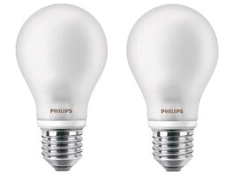 2-pack Philips LED lamp E27 mat 60W 2700K 8718696472224