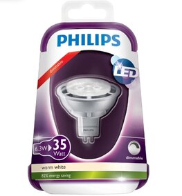 Philips led lamp MR16 GU5.3 6,3W 380 lumen 8718696490334